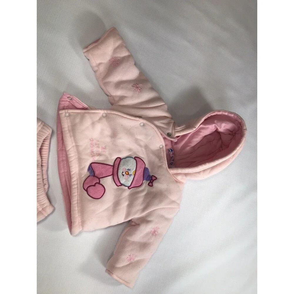Baby Mack LTD 6 Months Unisex Snowsuit Pink 2 Peice